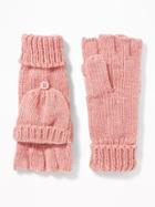 Old Navy Womens Convertible Flip-top Gloves For Women Pink Size One Size