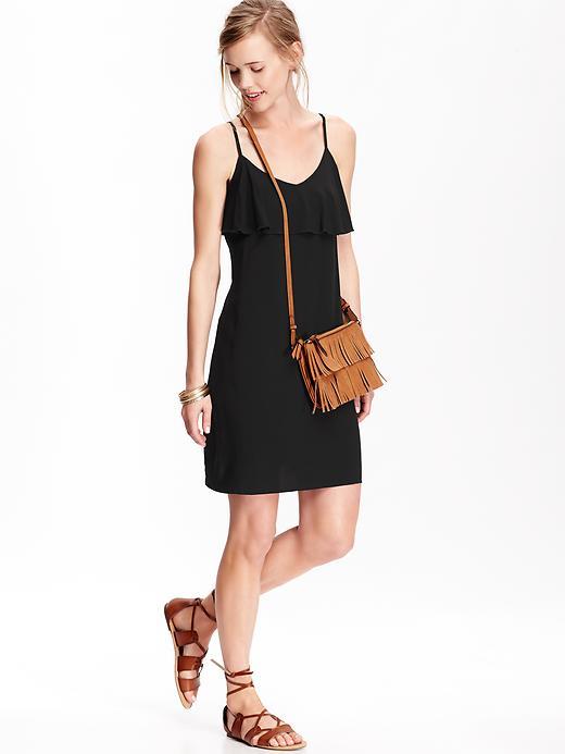 Old Navy Womens Poplin Cami Mini Dresses Size Xl - Black