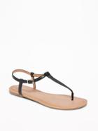 Old Navy Womens T-strap Sandals For Women Blackjack Size 9