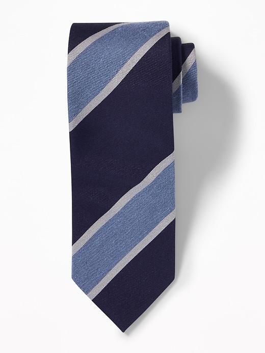 Old Navy Mens Slim Tie For Men Blue Stripe Size One Size