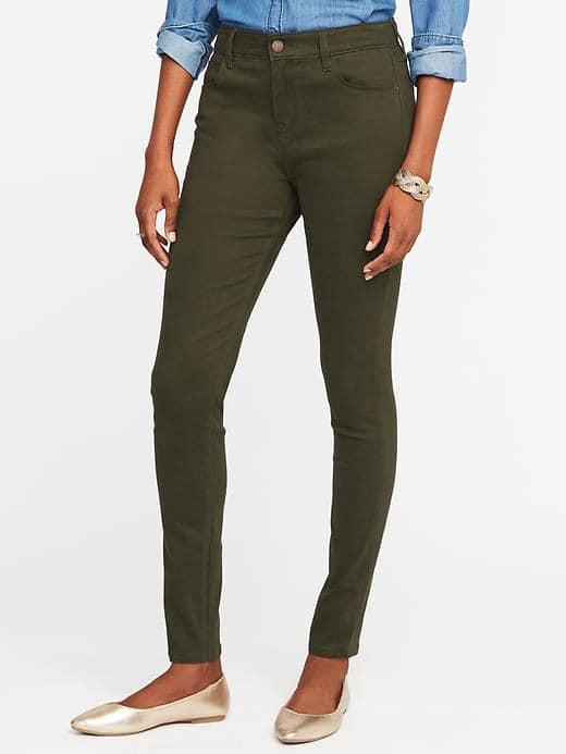 Old Navy Mid Rise Rockstar Sateen Jeans For Women - Royal Pine