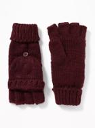 Old Navy Womens Convertible Flip-top Gloves For Women Winter Wine Size One Size