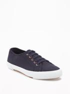 Old Navy Womens Canvas Sneakers For Women Navy Size 8