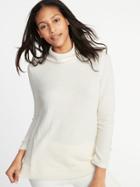 Old Navy Womens Mock-neck Sweater-knit Tunic For Women Creme De La Creme Size M