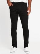 Old Navy Mens Skinny Built-in Flex Max Never-fade Jeans For Men Black Rinse Size 32w