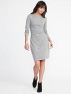 Old Navy Womens Textured Double-knit Sheath Dress For Women Heather Gray Size Xxl