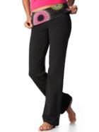 Old Navy Womens Fold Over Yoga Pants - Black Combo