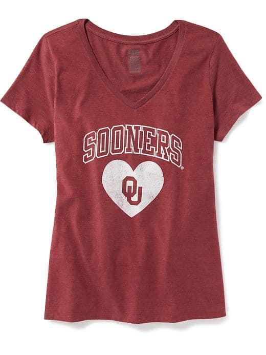 Old Navy Ncaa V Neck Tee For Women - Oklahoma