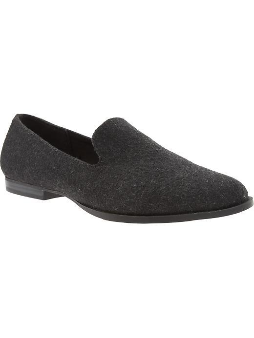 Old Navy Felted Wool Smoking Flat Size 10 - Charcoal Heather