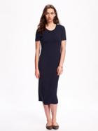 Old Navy Ribbed Knit Bodycon Midi For Women - Lost At Sea Navy