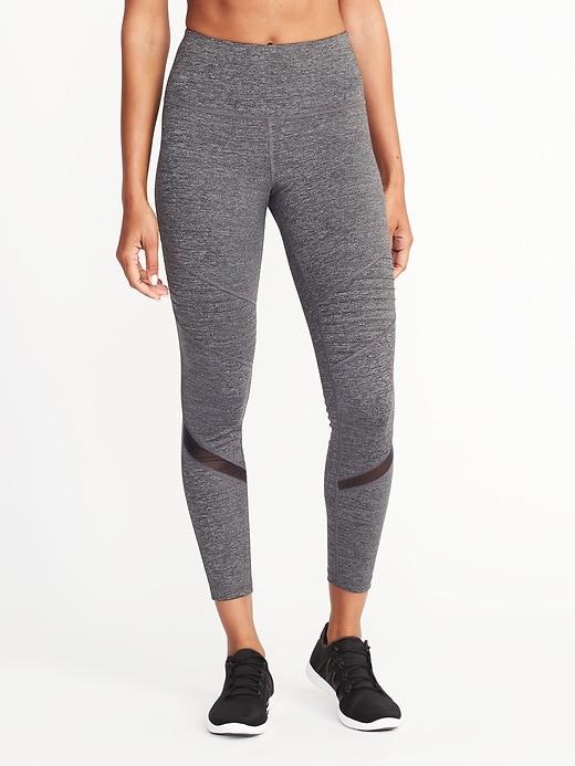 Old Navy Womens High-rise 7/8-length Moto Compression Leggings For Women Carbon Size Xl