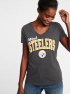 Old Navy Womens Nfl Team Graphic V-neck Tee For Women Pittsburgh Steelers Size S
