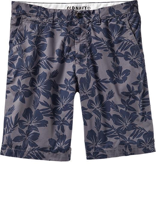 Old Navy Mens Slim Fit Twill Shorts 9 1/2&quot; - Large Blue Floral