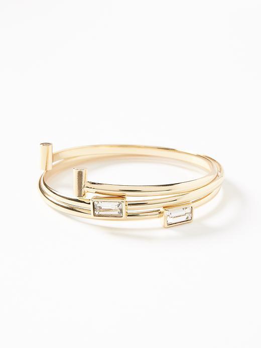 Old Navy Crystal Bangle Set For Women - Gold