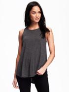 Old Navy Relaxed High Neck Swing Tank For Women - Charcoal