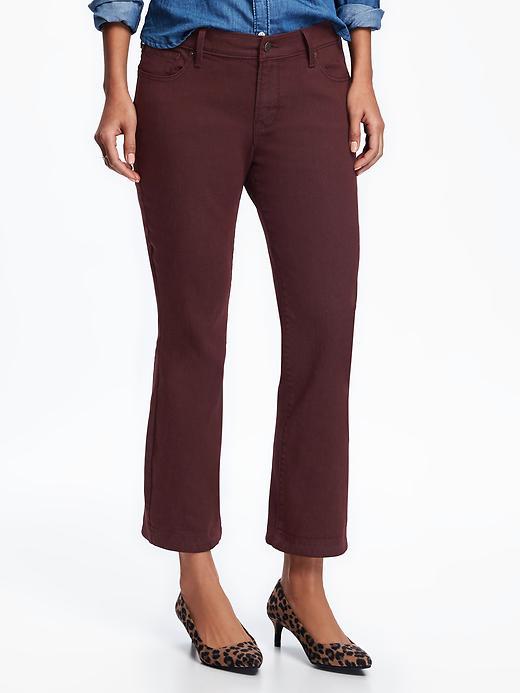 Old Navy Mid Rise Cropped Flare Jeans For Women - Raisin For Living
