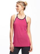 Old Navy Semi Fitted Go Dry Cool Racerback Tank For Women - Party Started Pink