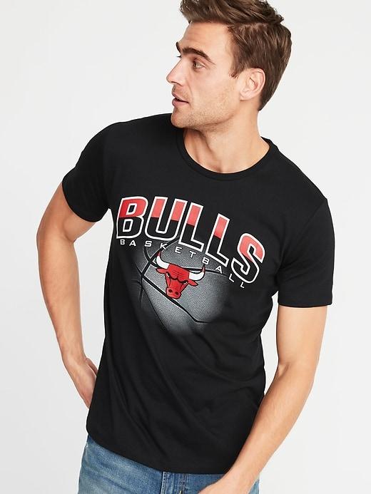 Old Navy Mens Nba Team-graphic Tee For Men Chicago Bulls Size L