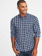 Old Navy Mens Regular-fit Built-in-flex Everyday Shirt For Men Pacific Blue Size S