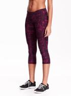 Old Navy Go Dry Compression Crops 20&quot; Size L Tall - Purple Pizazz Poly