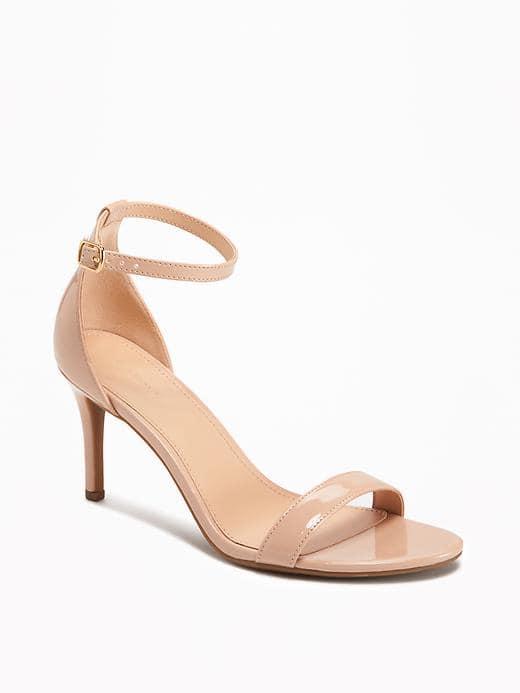 Old Navy Faux Patent Stiletto Sandals For Women - Nude