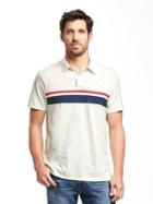Old Navy Striped Slub Knit Polo For Men - Catch My Drift