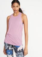 Old Navy Womens Relaxed Lightweight Cross-back Performance Tank For Women Lilac Size M
