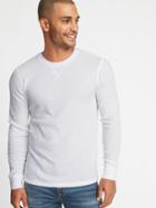 Old Navy Mens Soft-washed Thermal-knit Crew-neck Tee For Men Bright White Size Xxl
