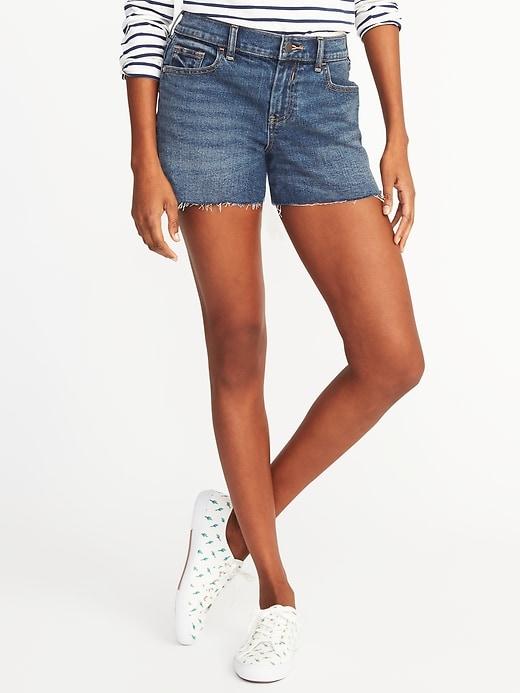 Old Navy Womens Boyfriend Cutoffs For Women (3) Deep Sky Size 0