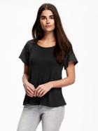 Old Navy Boxy Raglan Sleeve Tee For Women - Black