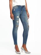 Old Navy Mid Rise Rockstar Distressed Ankle Jeans For Women 27 - Angel Island