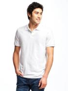 Old Navy Built In Flex Pro Polo For Men - Bright White