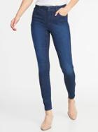 Old Navy Womens Mid-rise Built-in Sculpt Rockstar Jeans For Women Dark Wash Size 4