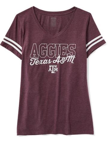 Old Navy Ncaa Varsity Style Tee For Women - Texas A&m