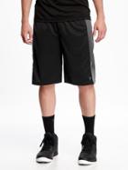 Old Navy Go Dry Printed Basketball Shorts For Men 12 - Black