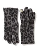 Old Navy Performance Fleece Tech Tip Gloves For Women - Gray Leopard