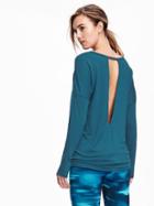 Old Navy Go Dry V Back Long Sleeve Top - Night Swimming