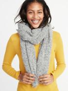 Old Navy Womens Boucl Scarf For Women Gray Size One Size