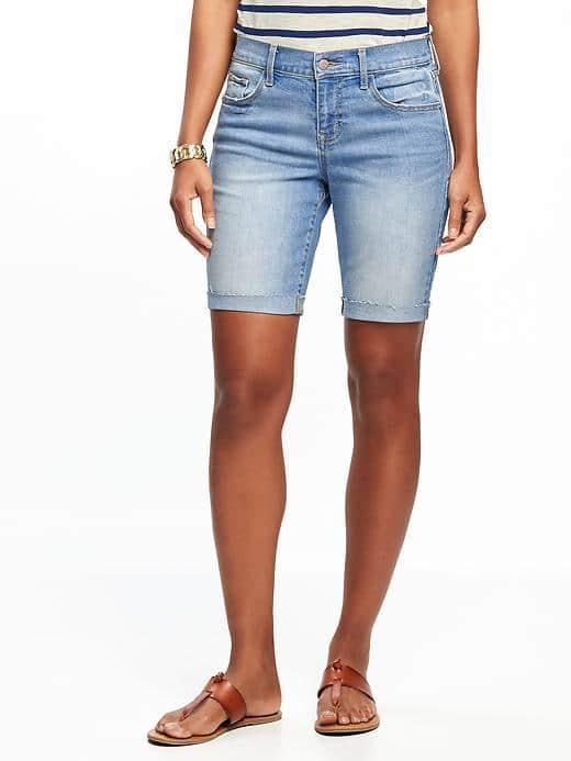 Old Navy Slim Bermudas For Women 9 - Broadleaf