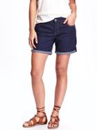 Old Navy Cuffed Denim Shorts For Women 5 - Rinse