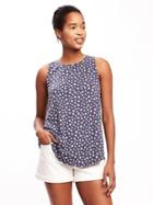 Old Navy Star Patterned Swing Tank For Women - Lost At Sea Navy