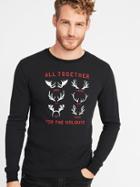 Old Navy Mens Graphic Thermal-knit Tee For Men All Together For The Holidays Size S