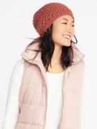 Old Navy Honeycomb Knit Beanie For Women - Spice Girl