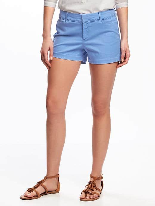 Old Navy Pixie Chino Shorts For Women 3 1/2 - Blueberry Smoothie