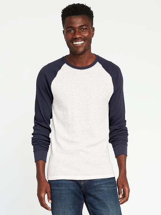 Old Navy Soft Washed Built In Flex Thermal Tee - On White Heather