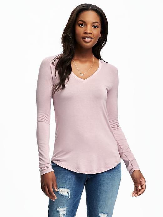 Old Navy Womens V-neck Layering Tee For Women Plum Tonic Size Xl