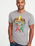 Old Navy Mens Mighty Morphin Power Rangers Tee For Men Gray Size S