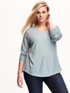 Old Navy Relaxed V Neck Plus Size Tee Size 1x Plus - San Francisco Sky