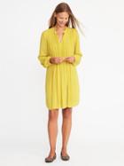 Old Navy Womens Pintucked Crepe Swing Dress For Women Candied Lemons Size Xs