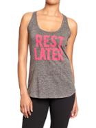 Old Navy Womens Active Godry Graphic Tanks - Hot To It Neon